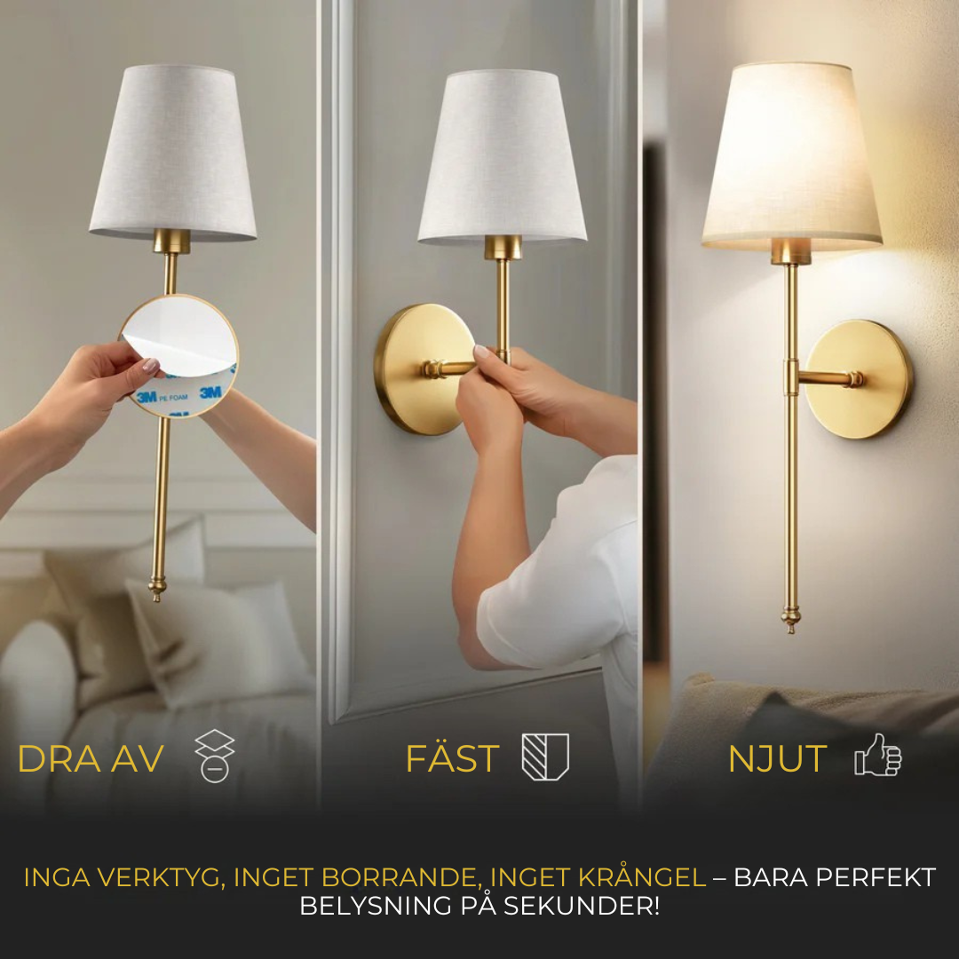 Tygelfors - Trådlös Vägglampa (2-Pack)